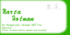 marta holman business card